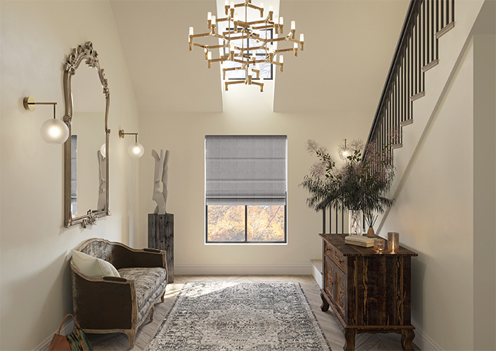 Atina (Blackout), Mist - Twist&Fit Roman Blind - Image 8